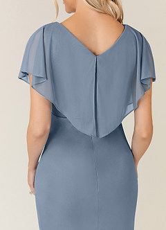 Azazie Waverly Mother of the Bride Dresses Twilight Sheath Pleated Mesh Dress image7