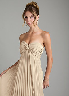 Azazie Tempest Bridesmaid Dresses Champagne Empire Corset Chiffon Convertible Dress image10