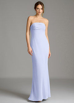 Azazie Ailanie Jurken voor bruidsmeisjes Jurk van Chiffon met Zeemeermin Strapless Lavendel image1
