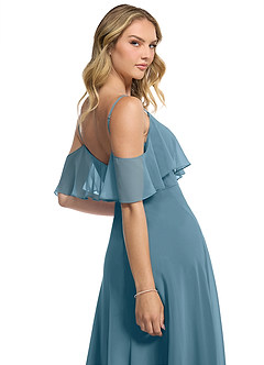 Azazie Jean Bridesmaid Dresses Bermuda A-Line Chiffon Convertible Dress image7
