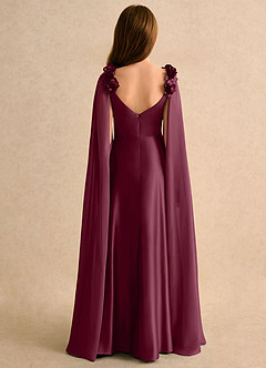 Azazie Rosita Girls Formal Flower Girl Klänningar Klä A-Line i Stretch Satin Plisserad image2