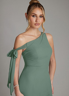 Azazie Aylin 신부 들러리 드레스 쉬스 오프 더 숄더 쉬폰 바닥 길이 드레스 image4