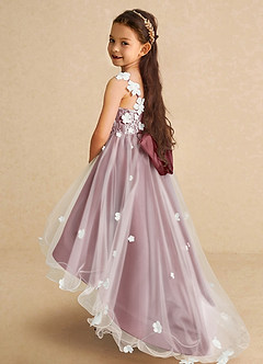 Azazie Celia Flower Girl Dresses Amethyst A-Line Lace Tulle Dress image1