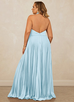 Christian Siriano Bridal for Azazie 1007 Bridesmaid Dresses Pleated Halter Stretch Satin A-line Dress image11