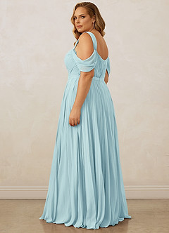 Christian Siriano Bridal for Azazie 1013 Bridesmaid Dresses Sea Glass A-Line Off the Shoulder Chiffon Dress image15