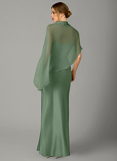 Azazie Jaleesa Brudtärnklänningar Klä av A-Linje i Stretch Satin Hög hals Matcha image6