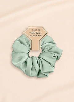 front Matching Color Mixed Color Bridesmaid Stretch Satin Over Size Scrunchie Set