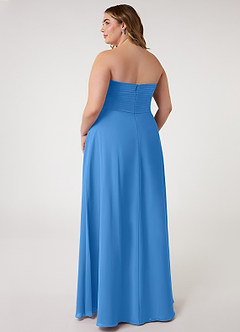 Azazie Arabella Allure Bridesmaid Dresses Blue Jay A-Line Sweetheart Neckline Chiffon Convertible Dress image17