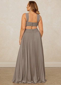 Christian Siriano Bridal for Azazie 1009 Brautjungfernkleider A-Linie Plissee Chiffon Kleid Taupe image15