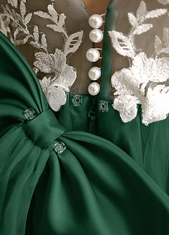 Azazie Mixie Flower Girl Dresses Dark Green Ball-Gown Lace Dress image8