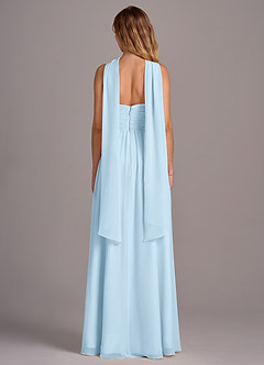 Azazie Joni Bridesmaid Dresses Sky Blue A-Line Strapless Chiffon Convertible Dress image7