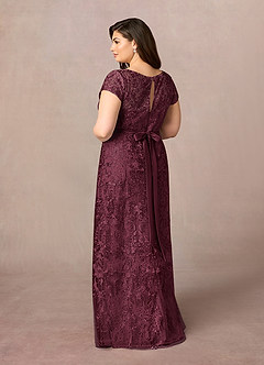 Azazie Dorit vestidos de madre de la novia Vestido de Cabernet de Encaje de Recto con Scoop image9
