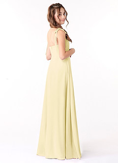 Azazie Rosey Junior Lemon Sorbet A-Line Sweetheart Neckline Chiffon Dress image4