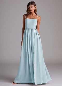 Azazie Calianna Bridesmaid Dresses Sky Blue A-Line Off the Shoulder Chiffon Convertible Dress image4