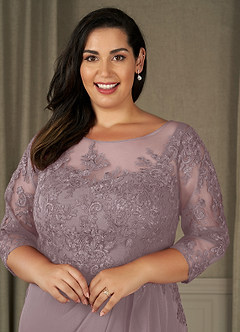 Azazie Calanthe Mother of the Bride Dresses Dusk A-Line Scoop Chiffon Dress image8