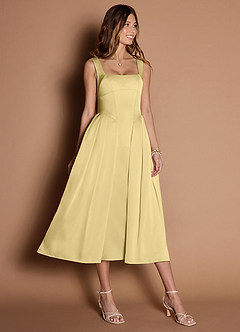 Eirlys Lemon Sorbet Midi Dress image4