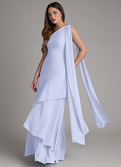 Azazie Monique Suknie dla druhen Linia A Jedno ramię Szyfon Do ziemi Sukienka image4