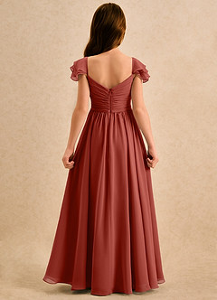 Azazie Meimei Girls Formal Flower Girl Klänningar Klä A-Line i Chiffong Plisserad image2