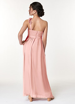 Azazie Flower Junior Agave A-Line Pleated Chiffon Dress image6