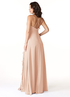Azazie Tarni Bridesmaid Dresses English Rose A-Line Chiffon Dress image2