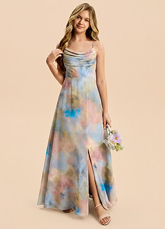 front Azazie Everly Junior Formal Dress
