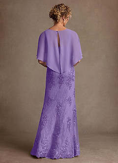 Azazie Amrita Mother of the Bride Dresses Tahiti Mermaid Lace Chiffon Dress image3