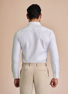 front Jermyn Blanco Camisa de vestir que no necesita planchado