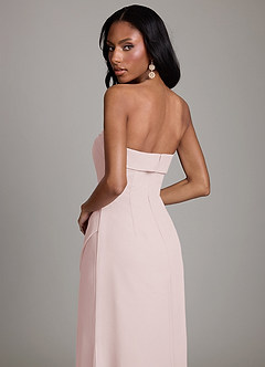 Azazie Aretha Brudepigekjoler En streg Stropløs Chiffon Gulv-længde Kjole image4