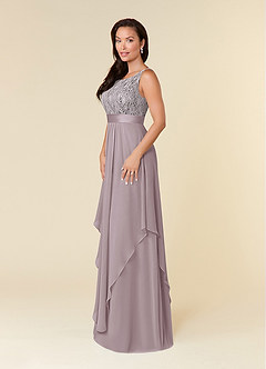 Azazie Xella Mother of the Bride Dresses Dusk A-Line Lace Chiffon Dress image2