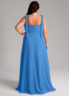 Azazie Debra Abiti da Damigella Abito Convertibile A-Line in Chiffon Con Tasche Blue Jay image2