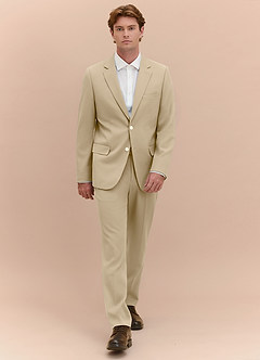 front James Champagne Structured Stretch Suit