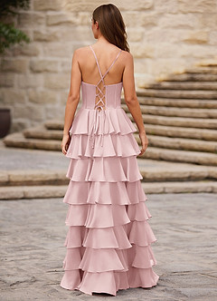 Rhythm Powder Pink Ruffled A-line Prom Dress image4