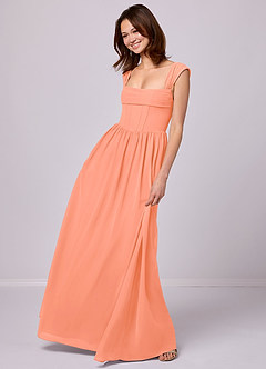 Barbie ♥ Azazie Bridesmaid Dresses Sunset A-Line Corset Chiffon Dress image2