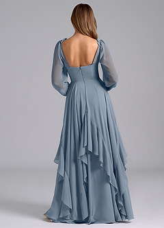 Azazie Karan Bridesmaid Dresses Twilight A-Line Long Sleeve Chiffon Dress image2