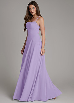Azazie Irelia Bridesmaid Dresses Lilac A-Line Sweetheart Neckline Chiffon Dress image4