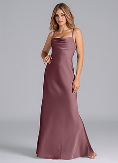 Azazie Seema Bridesmaid Dresses Amethyst Mermaid Corset Stretch Satin Dress image4