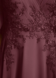 Azazie Tilda Kleider für die Brautmutter A-Linie Spitze Chiffon Kleid Sangria image6