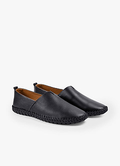 front Men's PU Easy Slip-On Dress Shoes