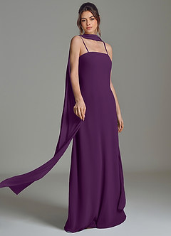 Azazie Ilana Bridesmaid Dresses Grape A-Line Strapless Chiffon Dress image7
