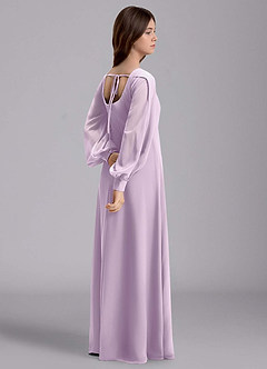 Azazie Bondi Junior Robe Trapèze en Mousseline de soie Blouson Frostiges Flieder image6