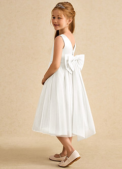 Azazie Winnie Robe Demoiselle D'honneur Fillette Robe Princesse en Tulle Arc Ivoire image5