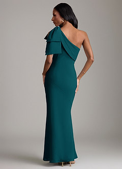 Azazie Yuanna Bridesmaid Dresses Pine Mermaid One Shoulder Chiffon Dress image6