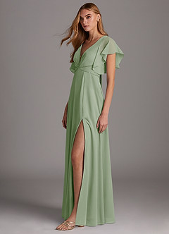 Azazie Kitr Final Sale Black A-Line Ruched Chiffon Dress image4