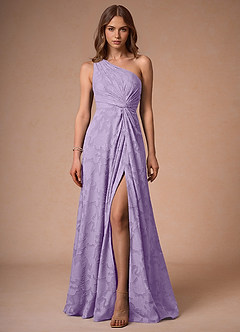 Hermosa Lilac One Shoulder Maxi Dress image4