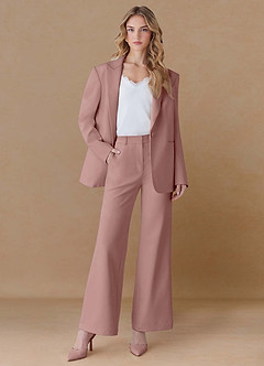 front Amelia Altrosa Hochwertiger, zweiteiliger Oversize-Anzug aus hochwertigem Webmaterial