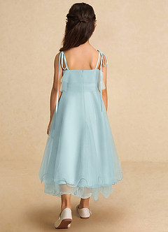 Azazie Bunie Flower Girl Dresses Mist A-Line Spaghetti Strap Tulle Dress image3