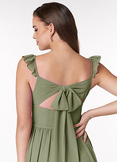 Azazie Metz Bridesmaid Dresses Pistachio A-Line Sweetheart Ruched Chiffon Dress image6