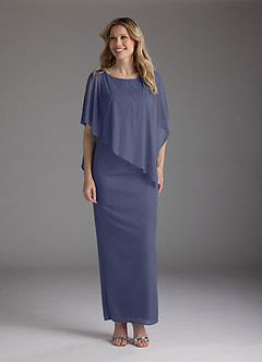 Azazie Aspyn Final Sale Stormy Sheath Beaded Mesh Dress image3