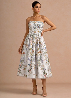 Evangeline White Midi Dress image3
