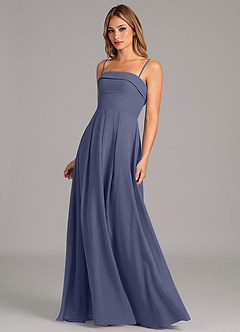 Azazie Lucienne Brudtärnklänningar Klä av A-Linje i Chiffong Axelbandslös Stormig Konvertibel image6